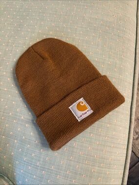 Kids Carhartt Classic Cuffed Beanie in Brown - 2T